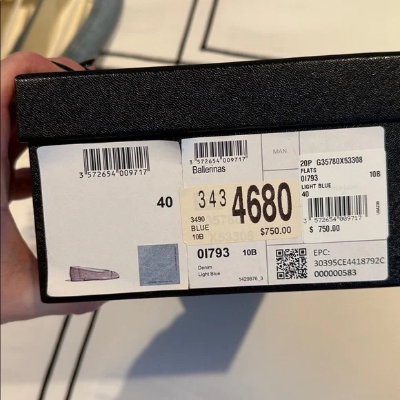 CHANEL Light Blue Denim Ballerina Flats - Picture 8 of 9